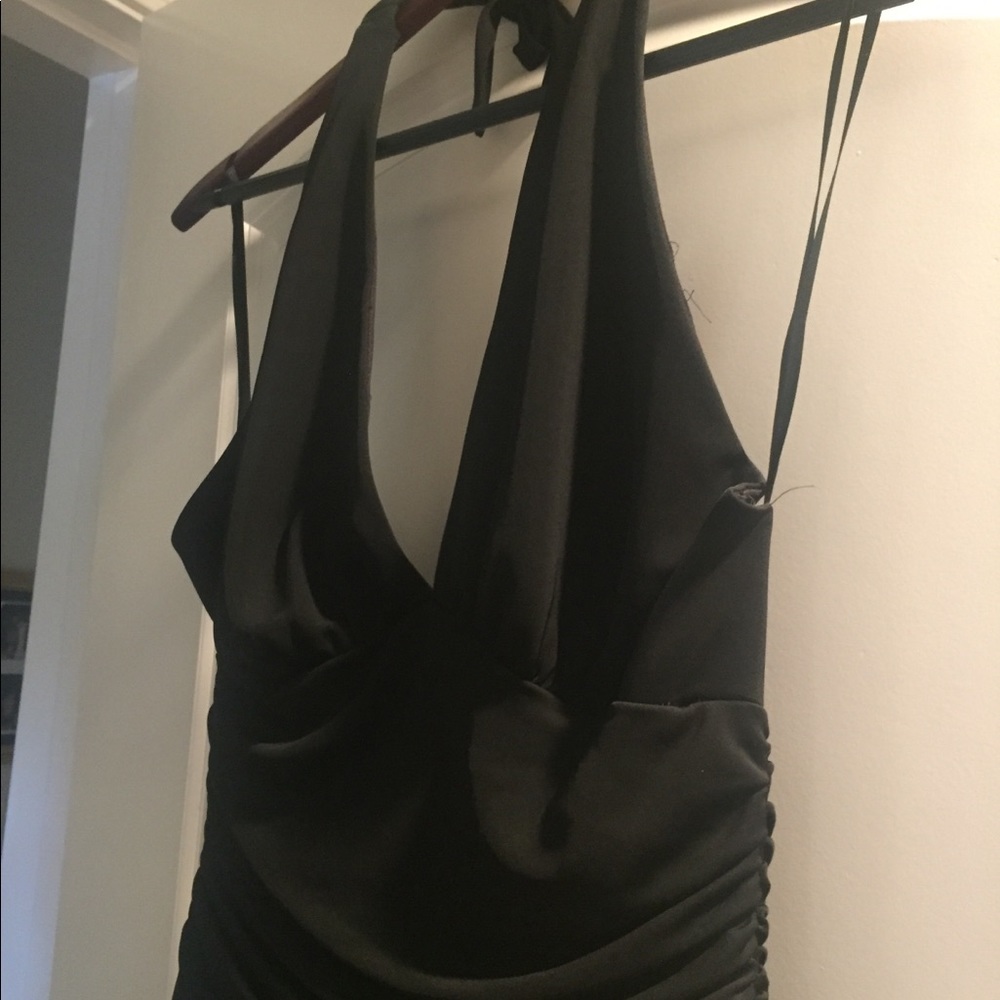 Black halter style dress. Marilyn Monroe style